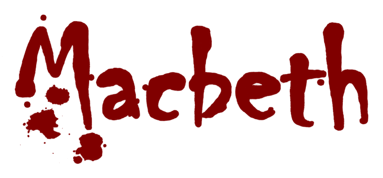 Macbeth: blood-stained title lettering